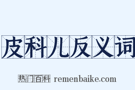 皮科儿反义词是什么意思的图片